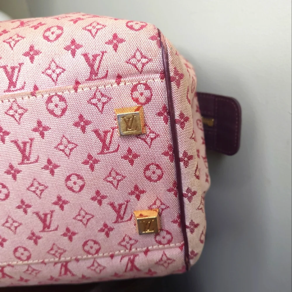 Louis Vuitton Denim Min Lin Josephine GM Bordeaux Monogram, Red - Picture 8 of 11